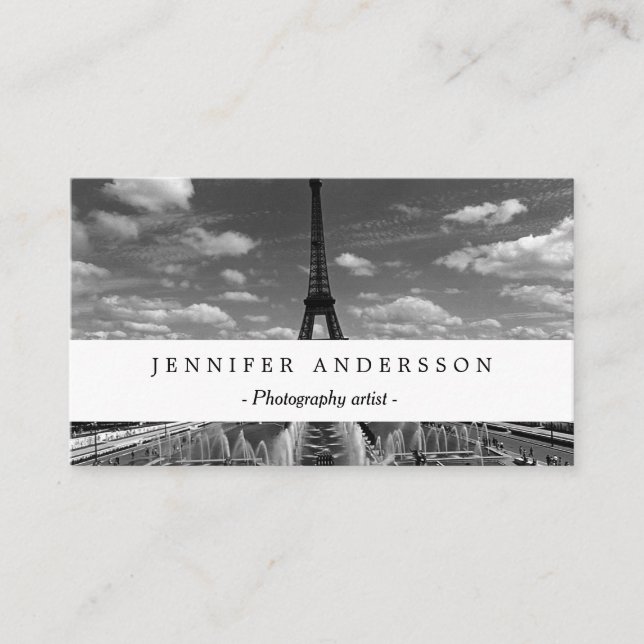 Carte De Visite Vintage France Paris Fontains Tour Eiffel (Devant)