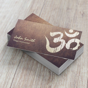 Carte De Visite Vintage Gold Om Symbol Yoga Instructor