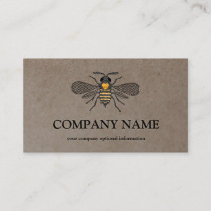 Carte De Visite Vintage Honeypeb Bee Bee Keeper Honey Apairist Bus