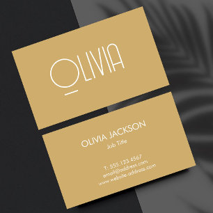 Carte de visite Vintage minimaliste Beige clair