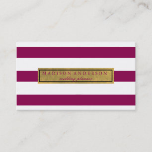 Carte De Visite Vintage Motif de bande Glamour Event Planner
