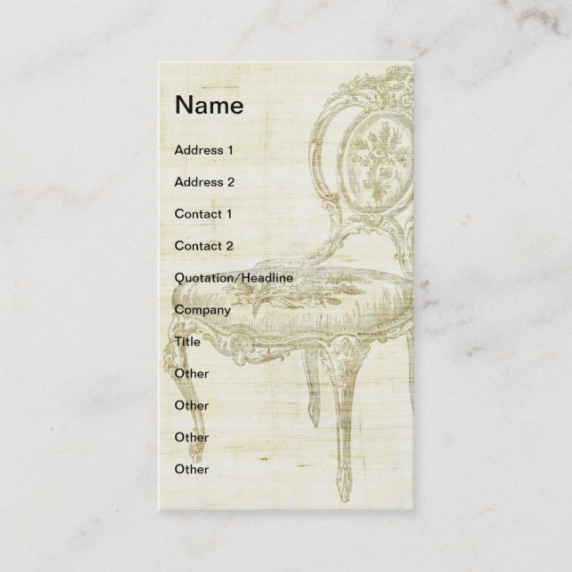 Carte De Visite Vintage président français Linen (Devant)