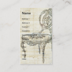 Carte De Visite Vintage président français Linen 2