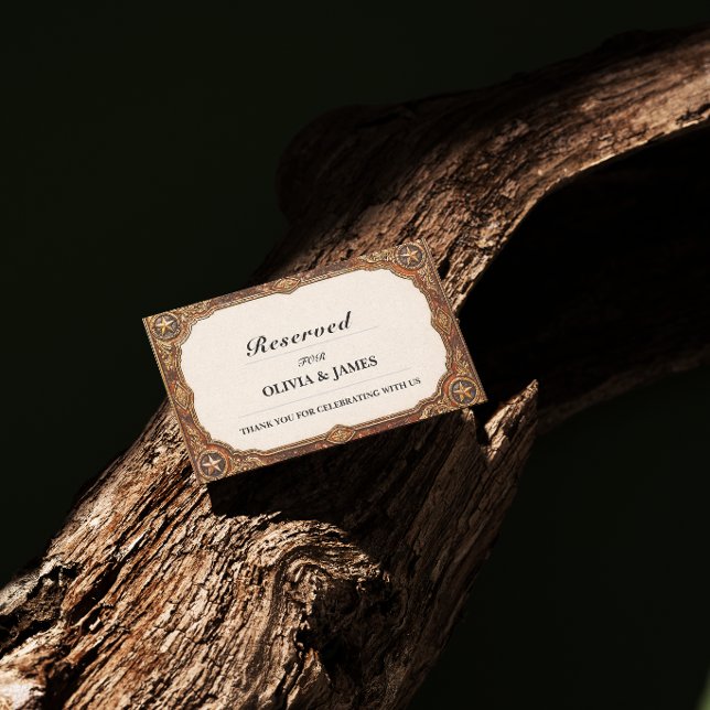 Carte De Visite Vintage Reserved Seating Card (Créateur téléchargé)