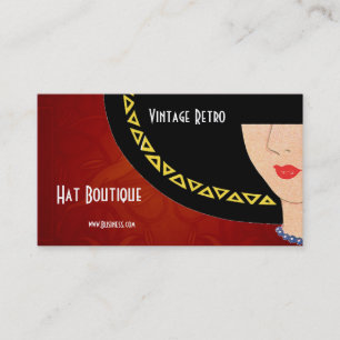 Carte de visite Vintage Rétro Casquette Boutique A