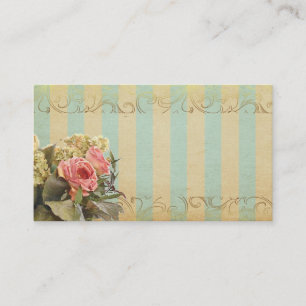 Carte de visite vintage romantique de style