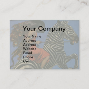 Carte De Visite Vintage Zebra Art Nouveau Femme
