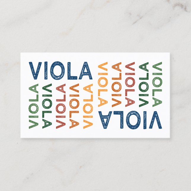 Carte De Visite Viola coloré (Devant)