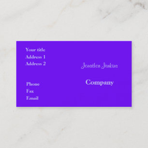 Carte De Visite Violet