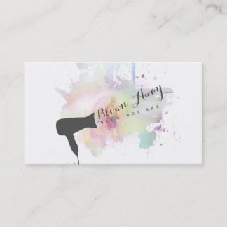 Carte De Visite violet chic moderne coup sec bar coiffeur grunge