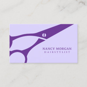 Carte de visite violet Lilac Scisseuse