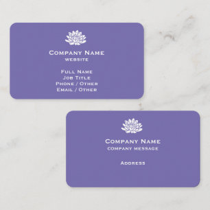 Carte de visite violet personnalisable