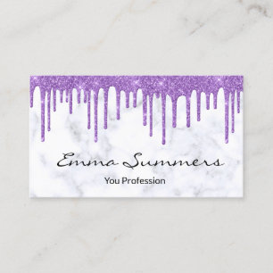 Carte De Visite Violet pourpre Personnaliser de marbre Parties sc