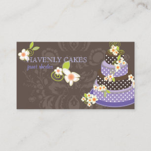 Carte De Visite Violette de PixDezine+Boulangerie/pâtisserie de