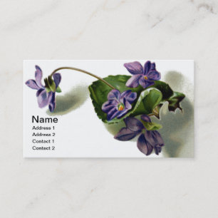 Carte De Visite Violettes victoriennes