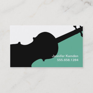 Carte De Visite Violon enseignant Joueur Studio Musique Musicien