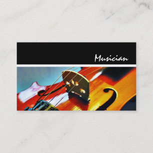 Carte De Visite Violon enseignant Joueur Studio Musique Musicien