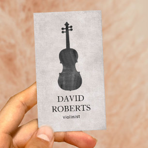 Carte De Visite Violon Music Enseignant Violoniste Vintage