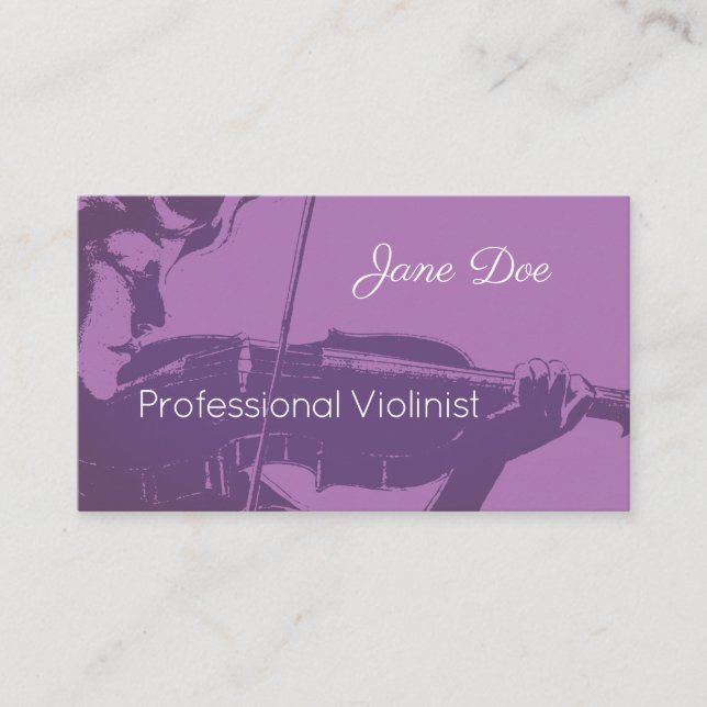 Carte De Visite Violoniste (Devant)