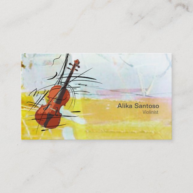 Carte de visite violoniste (Devant)