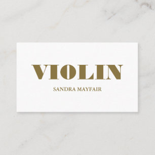 Carte De Visite Violoniste élégant, Musicien professionnel