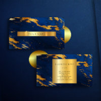 Carte de visite Vip Cobalt Blue Gold Marble
