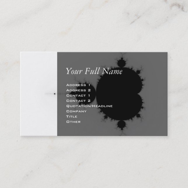 Carte De Visite Viratarupa - Art fractal (Devant)