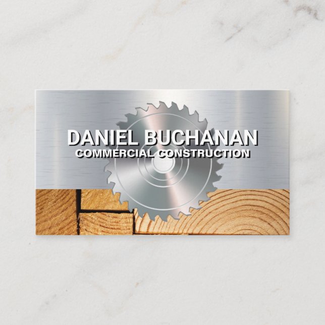 Carte De Visite Vis circulaire | Bois coupé | Construction (Devant)