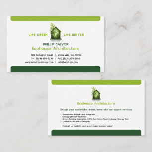 Carte De Visite Vis Vert, Vis Mieux   Eco Home Architect