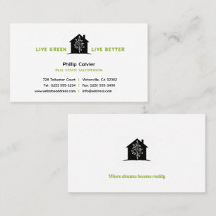 Carte De Visite Vis Vert, Vis Mieux   Immobilier Premium