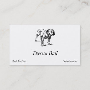 Carte De Visite Visage de Bouledogue Réaliste Profil Professionnel