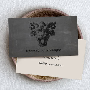 Carte De Visite Visage démoniaque sombre et effrayant