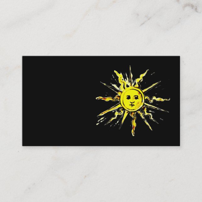 Carte De Visite visage du soleil - livre perdu de nostradamus (Devant)