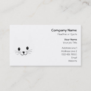 Carte De Visite Visage mignon de chat