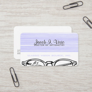Carte De Visite Vision d'optométrie de lunetterie de lunettes