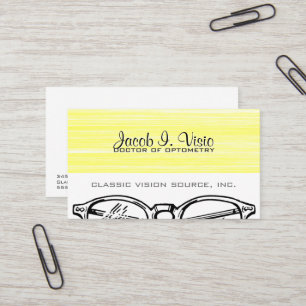 Carte De Visite Vision d'optométrie de lunetterie de lunettes