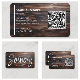 Carte De Visite Visite de la Joinery Carpenter Woinworking