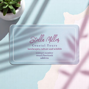 Carte De Visite Visites côtières Élégant guide touristique