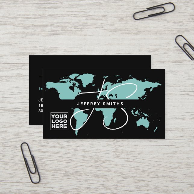 Carte De Visite Visites guidées de l'agent de voyage (Devant/Arrière en situation)
