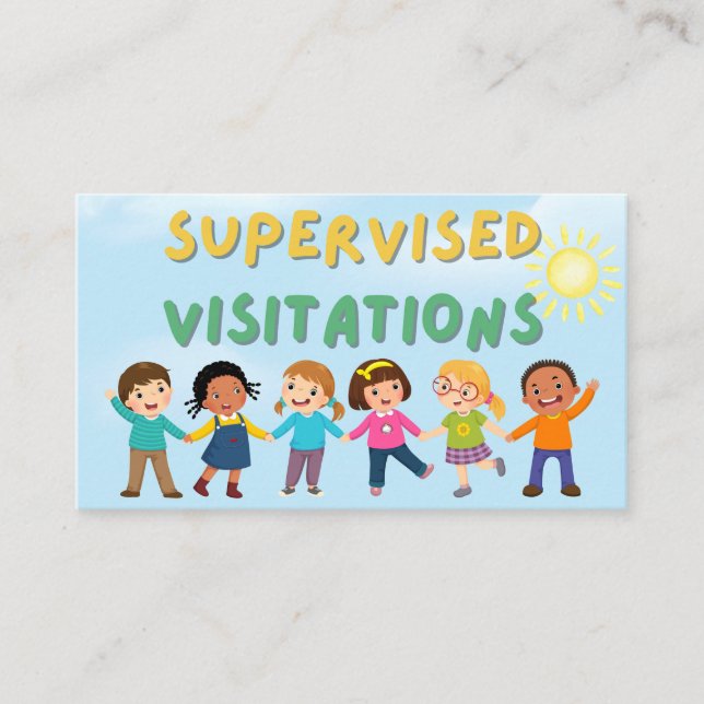 Carte De Visite Visites supervisées (Devant)