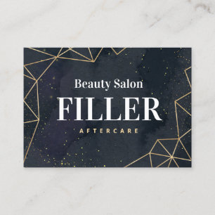 Carte De Visite Vitrages de remplissage en or géométrique noir