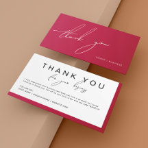 Viva Magenta rose chaud Merci de script manuscrit