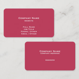 Carte de visite Viva Magenta simple