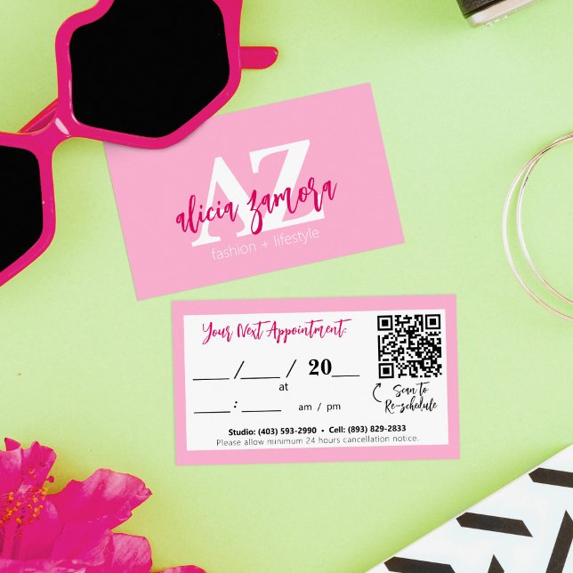 Carte De Visite Viva Moderne Magenta Chic Moderne Salon Rendez-vou (Créateur téléchargé)