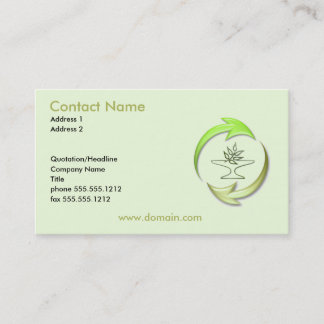 Carte de visite vivant vert