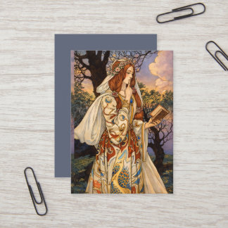 Carte De Visite Vivien – Art Nouveau Enchantress Illustration