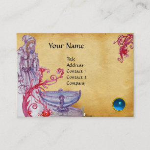 Carte De Visite VIVIEN MONOGRAM bleu gemme