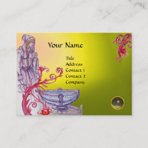 Carte De Visite VIVIEN MONOGRAM gemme jaune blanc gris