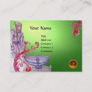 Carte De Visite VIVIEN MONOGRAS gemme vert blanc orange