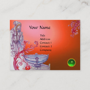 Carte De Visite VIVIEN MONOGRAS Jeu orange blanc vert